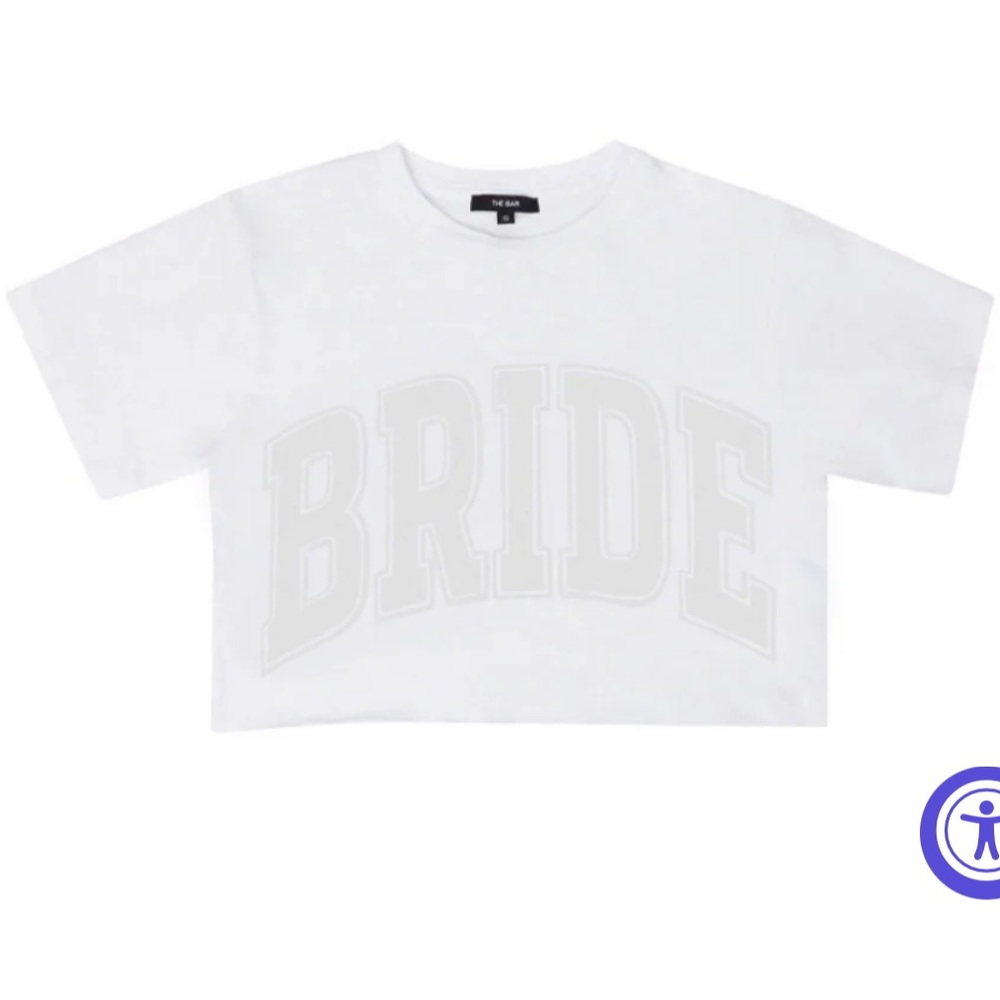 The Bar “BRIDE” Cropped Tee